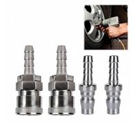 4 PCS Conectores Rápidos para Aire Comprimido, Acopladores de Aire Macho y Hembra de 8 mm, Rápido y Seguro, Accesorios para Compresores de Aire, Conector Rapido Aire Comprimido