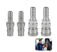 4 PCS Conectores Rápidos para Aire Comprimido, Acopladores de Aire Macho y Hembra de 8 mm, Unidades de Conexión Rápida de Aire Comprimido 1/4 Npt Macho, Accesorios para Compresores de Aire