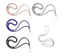 4 PCS Cordón colgante universal Cadena de teléfono Llavero Cordón Compatible con la mayoría de los teléfonos inteligentes para estuches de teléfonos (gris, azul, oro rosa, negro)