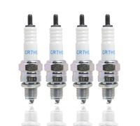 4 PCS CR7HSA Bujías Reemplaza, Roscado de 12 mm Bujias Coche Gasolina, Encendido para Scooters, Ciclomotores y Motocicletas Antiparasitarias para un Rendimiento Optimizado del Motor