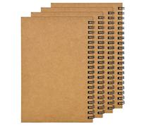 4 PCS Cuaderno de Bocetos A5, 100 Páginas/50 Hojas En Blanco Cuaderno, Doble Espiral Bloc de Dibujo, Cuaderno de Bocetos Acuarela Para Pintar, Dibujar Garabatos, Acuarela, Paisaje de Dibujo (Marrón)