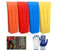 4 PCS Cuñas para talar árboles, Cuñas de Tala de Motosierra, Cuñas de Troncos para Motosierra, ABS Cuña de Corte, Cuña de plástico, Cuña de Corte de Árbol de Plástico, Cuña de Arbol Plástico