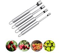 4 Pcs Descorazonador De Manzanas,Núcleo De Pera De Acero Inoxidable y Descorazonador De Frutas De Fácil Agarre,Removedor De Núcleos Con Filo Afilado Hoja De Cereza De Frutas Hawthorn Red Date Coring