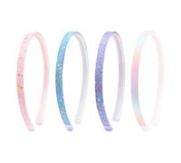 4 Pcs Diadema con Purpurina, Diademas de Plástico Brillantes y Gruesas, Diademas con Lazo para Niñas Diadema con Purpurina, para Decoración de Fiestas, Accesorios para el Cabello