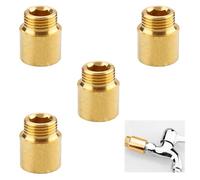 4 Pcs Extensión De Grifo De Latón 1/2 Pulgadas x 20 Mm Extensión De Grifo De 1/2 Pulgadas Prolongación De Grifo 1/2 Pulgada x 20 Mm Adecuado Para Instalación De Calefacción y Agua Potable