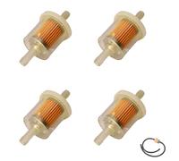 4 PCS Filtro Gasolina Moto, Filtros de Gasolina Universales de 8 mm, Alta Precisión de Filtrado, Filtros para Moto, Scooter, Tractor y Equipos Pequeños, Prevención de Óxido de Hierro