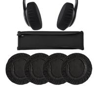 4 pcs fundas para auriculares + 1 pcs funda para diadema, almohadillas lavables para auriculares, funda para diadema, protección contra el sudor, para auriculares de 9 a 11 cm