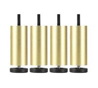 4 Pcs Furniture Legs Adjustable,Table Legs Metal 6cm 8cm 18cm 20cm 25cm,Sofa Legs,Cabinet Legs,DIY Furniture Replacement Feet,Black/Gold/Silver,M8 Bolt,Gold-6cm(2.4in)