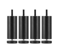 4 Pcs Furniture Legs Adjustable,Table Legs Metal 6cm 8cm 18cm 20cm 25cm,Sofa Legs,Cabinet Legs,DIY Furniture Replacement Feet,Black/Gold/Silver,M8 Bolt,Black-15cm(5.9in)