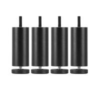 4 Pcs Furniture Legs Adjustable,Table Legs Metal 6cm 8cm 18cm 20cm 25cm,Sofa Legs,Cabinet Legs,DIY Furniture Replacement Feet,Black/Gold/Silver,M8 Bolt,Black-20cm(7.9in)