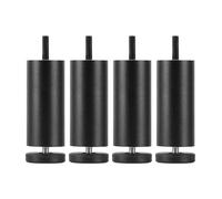 4 Pcs Furniture Legs Adjustable,Table Legs Metal 6cm 8cm 18cm 20cm 25cm,Sofa Legs,Cabinet Legs,DIY Furniture Replacement Feet,Black/Gold/Silver,M8 Bolt,Black-18cm(7.1in)