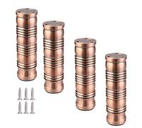 4 Pcs Furniture Legs,Metal Adjustable Furniture Legs,Aluminum Alloy Table Legs Sofa Leg,Replacement Legs for Dining Tables,Strong Bearing Capacity, Red copper15cm/5.9in