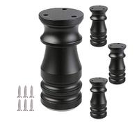 4 Pcs Furniture Legs,Metal Adjustable Furniture Legs,Aluminum Alloy Table Legs Sofa Leg,Replacement Legs for Dining Tables,Strong Bearing Capacity, black10cm/3.9in