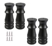 4 Pcs Furniture Legs,Metal Adjustable Furniture Legs,Aluminum Alloy Table Legs Sofa Leg,Replacement Legs for Dining Tables,Strong Bearing Capacity, black12cm/4.7in