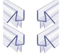 4 PCS Goma Mampara Ducha Inferior, Sello de Ducha de PVC Transparente, Detener Fugas de Ducha, Tira de Sellado de Vidrio Sin Marco for Puertas de Vidrio(0.7m/27.5"x4pcs,10mm/0.39")