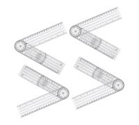 4 PCS Goniómetro Fisioterapia Ortopédico para Articular Medidor de Ángulos 360° PVC, Cartografía Diaria Fácil de Usar para Familias y Estudiantes CM/Pulgada
