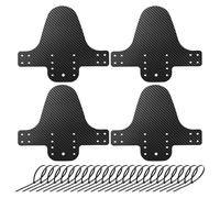 4 Pcs Guardabarros MTB, Guardabarros Delantero y Trasero para Bicicleta | Resistentes, Prueba de Salpicaduras, para MTB, Bicicletas de Montaña, Ruedas de 24/26/27.5/29 Pulgadas, con 24 bridas