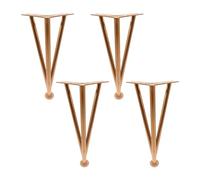4 Pcs Hairpin Table Legs,Furniture Legs Adjustable,Metal Furniture Feet,Non-Slip/Wear-Resistant Desk Legs with Screws and Protector Feet,Champagne-30cm(11.8in)