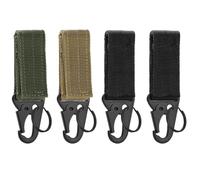 4 Pcs Llavero Táctico Clip de Cinturón, Mosquetón Táctico para Colgar Cinturón, Mosquetón Nylon Cinturón Gancho con Anillo, Cinturón Mosquetón para Acampar Senderismo Actividad al Aire Libre