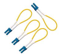 4 PCS Loopback Plug Tester Adaptador de cable de anillo de bucle dúplex de fibra óptica (LC-Line, solo modo-UPC)