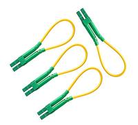 4 PCS Loopback Plug Tester Adaptador de cable de anillo de bucle dúplex de fibra óptica (LC-Line, solo modo-APC)