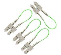 4 PCS Loopback Plug Tester Fibra Óptica Duplex Loop Ring Cable Adapter (Línea SC, Multimodo-OM5)