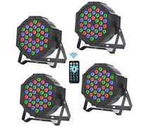 4 Pcs Luces Discoteca - RGB 36 LED Par Luces de Escenario Light Luces de Fiesta Iluminación Escenarios con Activación de Sonido Control Remoto Modo para Disco DJ Fiestas bar Bodas Navidad