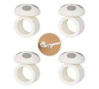 4 Pcs Manija Puerta Parachoques,Topes Puerta Silicona,Topes Manillas,Tope Puerta-Anticolisión,Silencioso,Seguro,Compatible con Apartamento Mayoría de Manijas para Amortiguar Paredes (Blanco)