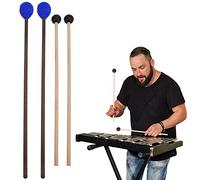 4 PCS Maple Wood Marimba S con Cabezales de Hilo y Goma para una Mejor Calidad de Sonido y Comodidad