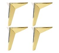 4 Pcs Metal Furniture Legs,DIY Replacement Furniture Feet 10cm 13cm 15cm 17cm,with Screws and Protector Feet,Kitchen Bathroom Desk Legs,Gold-15cm(5.9in)