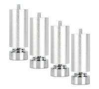 4 Pcs Metal Furniture Legs,M10 Table Legs Black/Silver,Height Adjustable Furniture Feet,Kitchen Bathroom DIY Replacement Furniture Legs,Anti-Slip/Wear-Resistant,Silver-35cm(13.8in)