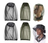 4 Pcs Mosquitera de Cabeza, Mosquito Head Net, Anti Mosquito Hat, Cubierta de Malla para la Cabeza, Máscara de Mosquito, Máscara Cara Antimosquitos Bee Bug Insectos Gorro, Exterior Camping Pesca