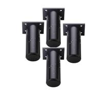 4 PCS Muebles de Ajuste Ajustable Piernas Sofá Black Metal Feet Pedas de aleación de Aluminio para Camas de sofá Capas de Trabajo Barra de Trabajo Barra de reemplazo de Mesa (80 mm, Negro Mate)