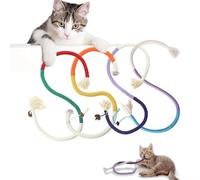 4 Pcs Palitos de Hierba Gatera70cm Masticar Palos Gato,Catnip para Gatos,Palitos de Catnip para Gatos Cat Catnip Juguetes de Cuerda Juguetes para Gatos para Limpiar Los Dientes y Liberar El Estrés