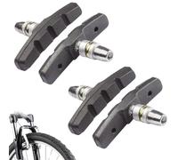 4 PCS Pastillas de Freno Bicicleta, Zapatas Freno Bicicleta, Zapatas de Freno Pastillas 60mm Symmetric Compatible con Shimano Tektro Avid Sram V-Brake Bicicleta, Negro