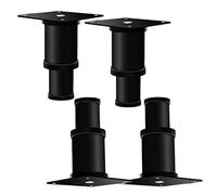 4 Pcs Patas de Muebles Ajustables, Patas de Mesa de gabinete de Metal Pies, Pata de Soporte de reemplazo Ajustable giratoria, Patas de sofá Patas de gabinete, con Tornillos, 45mm, 1.8in, Neg