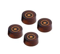 4 PCS/Perilla De Volumen Perillas De Tono De Guitarra Control Nacarado De Tonos Eléctricos Y Terrestres Piezas de accesorios para guitarra(Coffee)