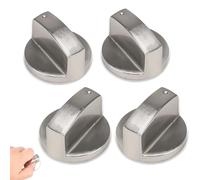 4 Pcs Perillas de Control 6mm,Botones de Cocina de Gas Mandos Cocina Gas Perillas de Estufa de Gas Perillas de Cocina para Mayoría las Horno,Cocina,Estufa de Gas,Plata