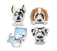 4-Pcs Phone Ring Holder Stand Cute Animal Dogs Cats Butterfly Ring St