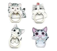 4-Pcs Phone Ring Holder Stand Cute Animal Dogs Cats Butterfly Ring St