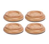 4 PCS Piano Caster Cups para Pisos de Madera Dura, Piso Protector Solid Caster para Piano Vertical, Almohadilla Antinois de Muebles de Muebles, (Color de madera)