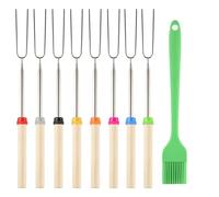 4 Pcs Pinchos Telescópicos para Barbacoa, Pinchos para Brochetas, Palo de Malvavisco, 31-81cm Brochetas Telescópicas de Acero Inoxidable para asar Malvavisco Barbacoa Hoguera Camping