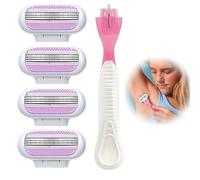 4 PCS Recambios para Maquinilla de Depilación Femenina, Cuchillas Triples Cuchilla Afeitar para Un Afeitado Suave,Cuchillas Recambio Adecuado Recambios Para Una Depilación Suave, Apurada Y Duradera
