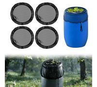 4 Pcs Red para Depósito de Agua de Lluvia Redonda 80cm Red de Barril de Lluvia con Cuerda de Tracción Ajustable Protección contra Mosquitos y Hojas Caídas