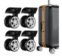 4 PCS Replacement Luggage Wheels, Luggage Suitcase Replacement Wheels With Multiple Screws, Easy Installation For Luggages Repair, 360 Degree Swivel Heavy Duty Detachable Quiet For Most Suitcase