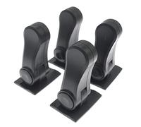 4 pcs Sencilla Herramienta para Seguridad Puertas Niños, Pestillo Puerta sin Agujeros, Cierre Seguridad Ventanas Abatibles Cerrojo Universal Cerradura Manija(Negro)
