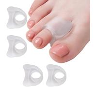4 Pcs Separadores de Dedos, Correctores de Dedos del Pie, Separadores de Dedos de Silicona para Dedos Superpuestos, Enderezadores de Dedos del Gel
