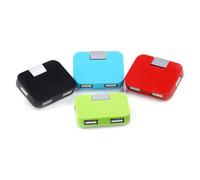 4 PCS/Set Pequeño USB Expansor de 4 Puertos Adaptador de Forma Cuadrada Plegable para Portátil y Accesorios de Computadora