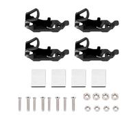 4 Pcs Shovel Mount for Roof Rack, Metal Rubber Clamps, Wall Mounting Brackets, Quick Release Axe Holder Mount Kit, Car Accessories for Roof Rack Truck Boats Military Equipment and (black)