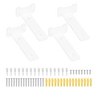 4 Pcs Soporte Estanteria Pared Blanco, 150mm Soporte Baldas Pared, Soportes para Estanterías Metalica, Soportes Flotantes para Estantes, Escuadras para Estanterias, Soporte para Baldas de Madera